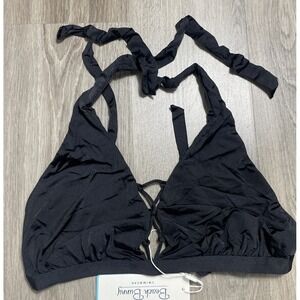 Beach‎ Bunny Swimwear Cameron Halter Bikini Top Black 3X NEW! Beach Resort